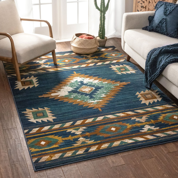 Well Woven Tulsa Power Loom Performance Blue Rug & Reviews Wayfair